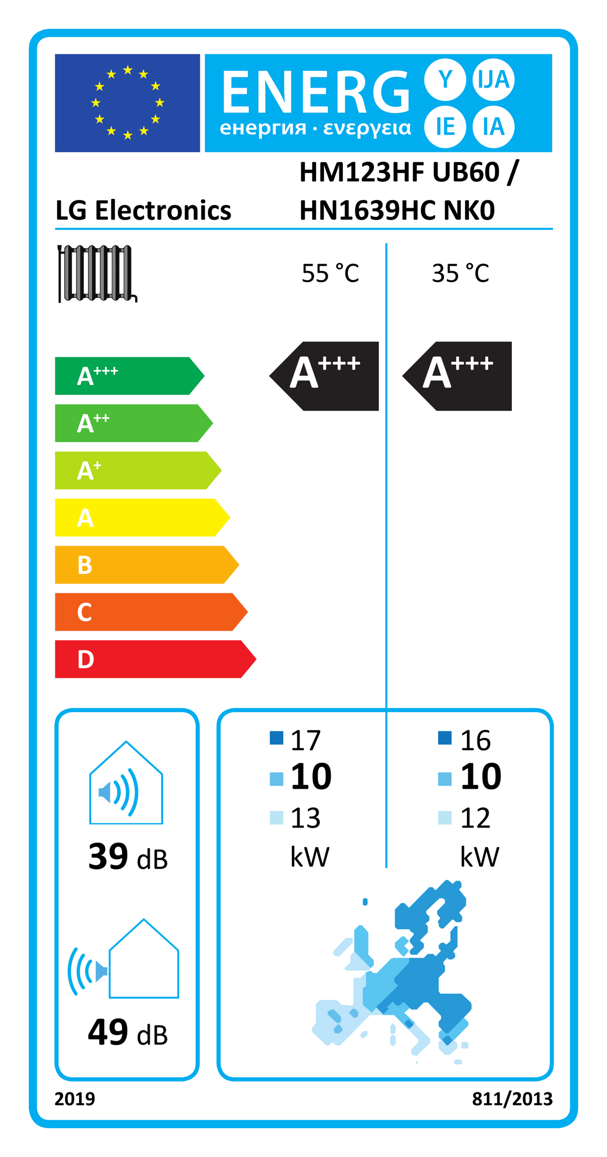 LG Air-to-Water Heat Pump THERMA V R290 Monoblock 12kW - HM123HF.UB60 with Hydrobox