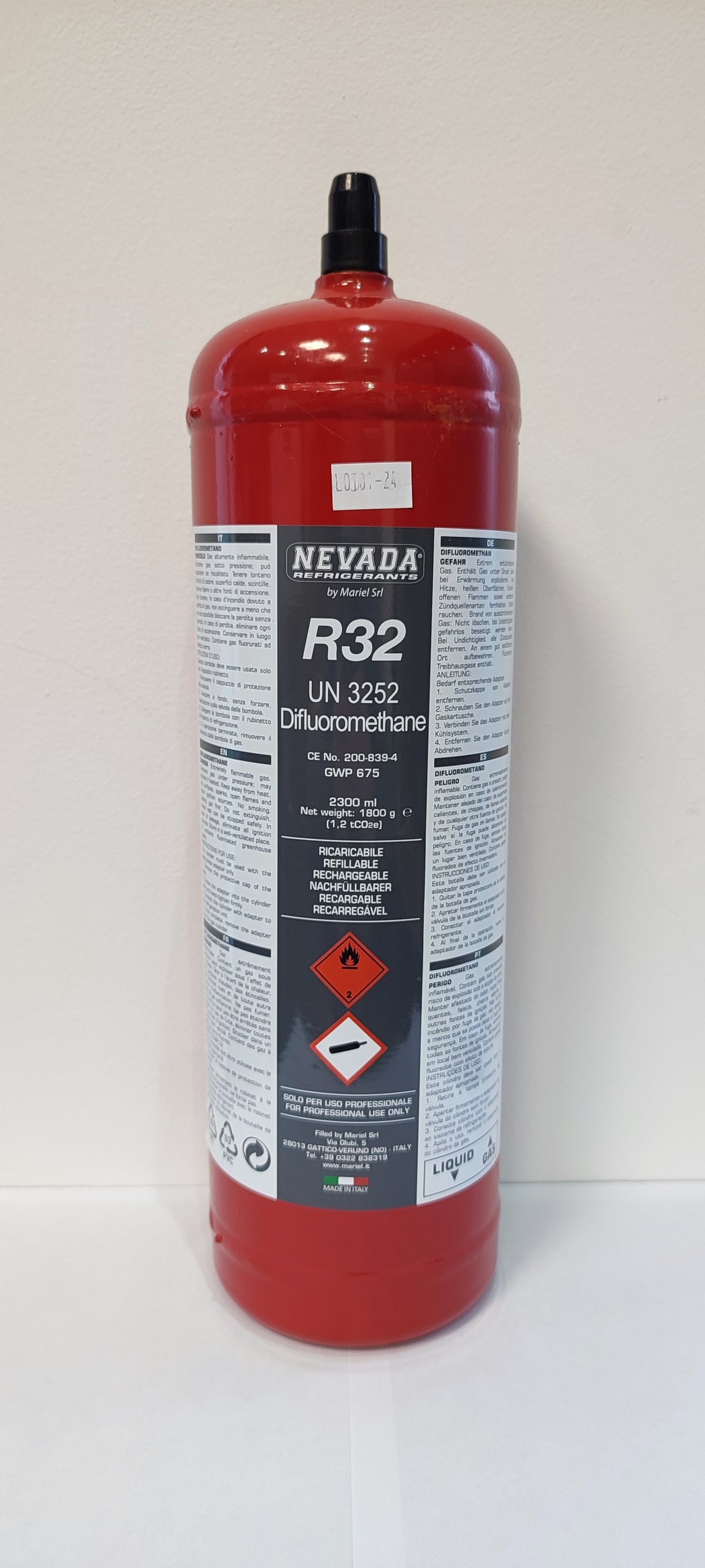 Kältemittel R32 2,3L 1800g für Klimaanlage und Wärmepumpe