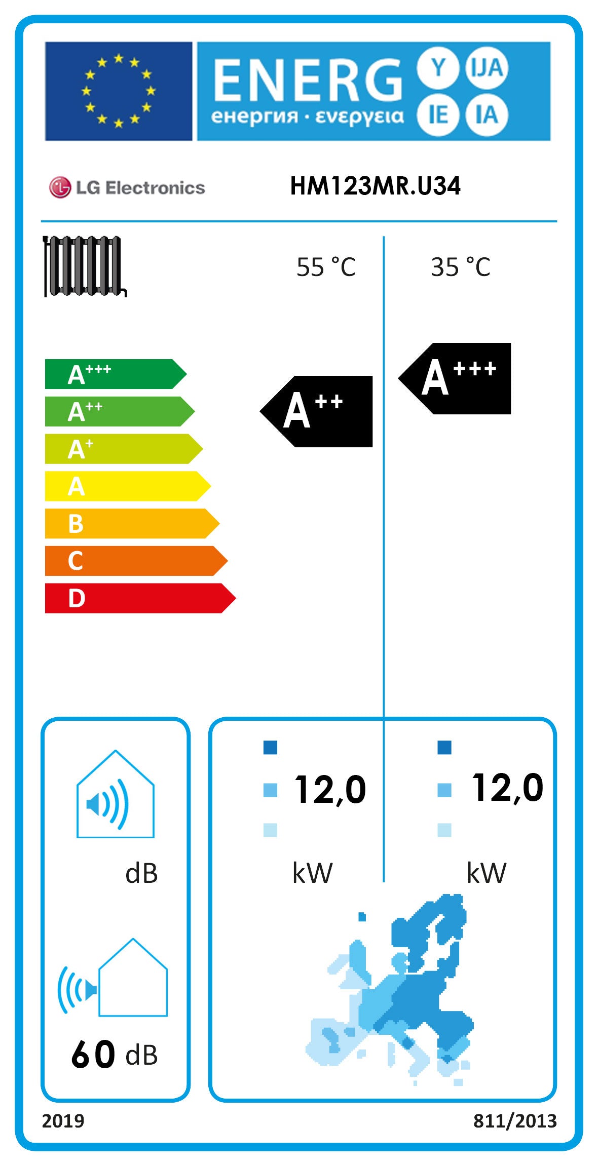 LG THERMA V HM123MR.U34 Monoblock Luft/ Wasser Wärmepumpe 12kW R32