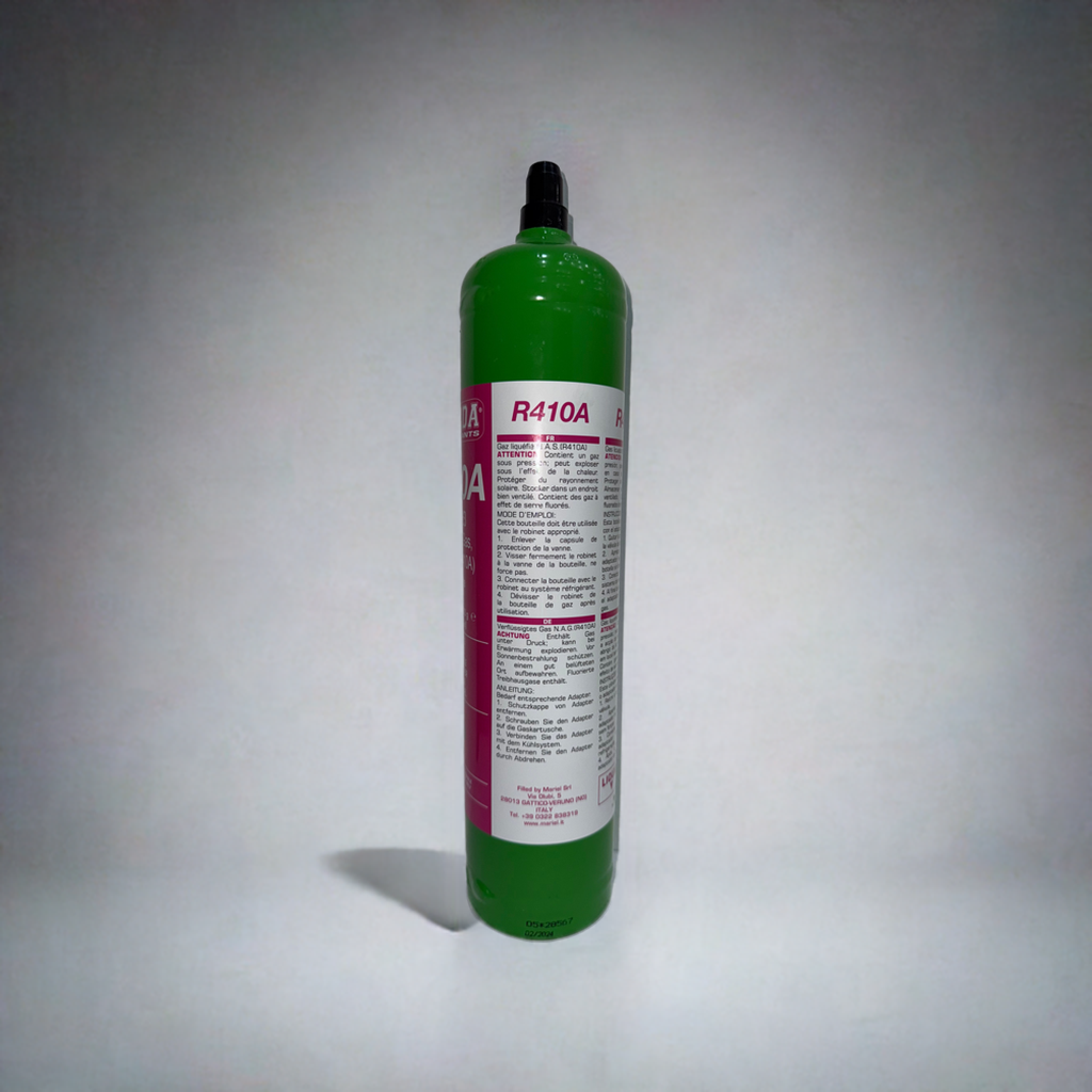 Refrigerant R32 780g with filling hose & pressure gauge, for air conditioning & heat pump