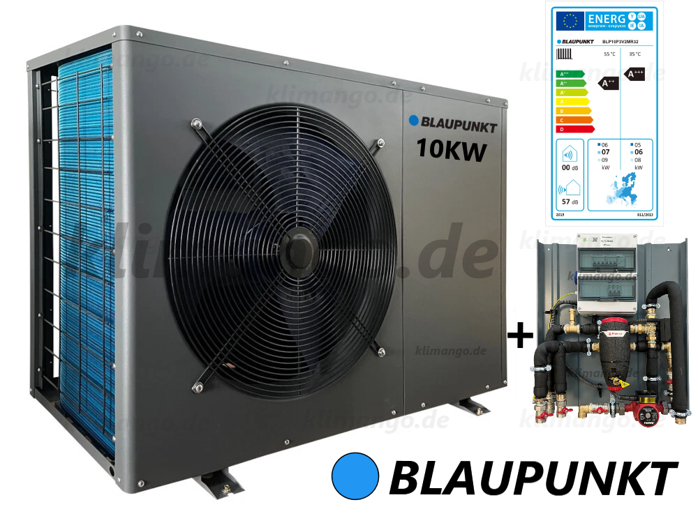 Blaupunkt Monoblock Wärmepumpe 10kW BLP10P3V2MR32 inkl. Hydrobox