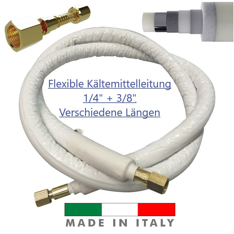 flexible Kältemittelleitung 6m 1/4"+3/8" aus thermoplastischen Mehrschicht System - TÜV Zertifiziert
