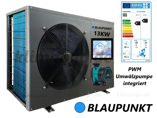 Blaupunkt Monoblock Wärmepumpe Luft/-Wasser 13kW BLP13P3V1MR32 Wifi BAFA Heizen / Kühlen A+++