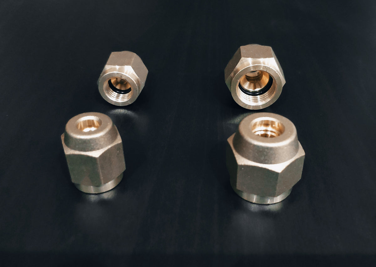 Kältemittelleitung Überwurfmuttern Verbindungsnippel EasyConnection 1/4" + 3/8"