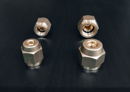 Kältemittelleitung Überwurfmuttern Verbindungsnippel EasyConnection 1/4" + 3/8"