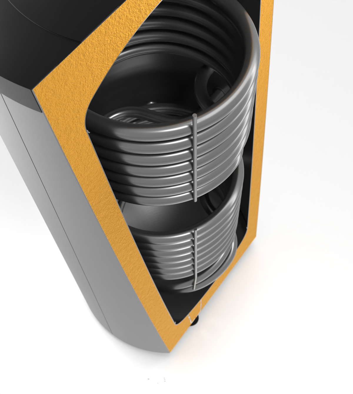 SUNEX Buffer Tank FISH S11 X 200 to 500 Liters 2x Heat Exchangers Special Design for Solar System