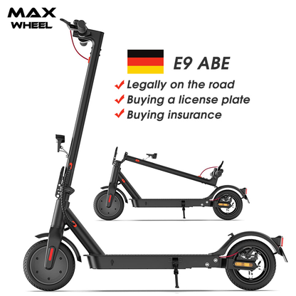 E-Scooter Elektroroller E9ABE 8,5" 350W ABE, mit Straßenzulassung 20kmh 20-30km Reichweite