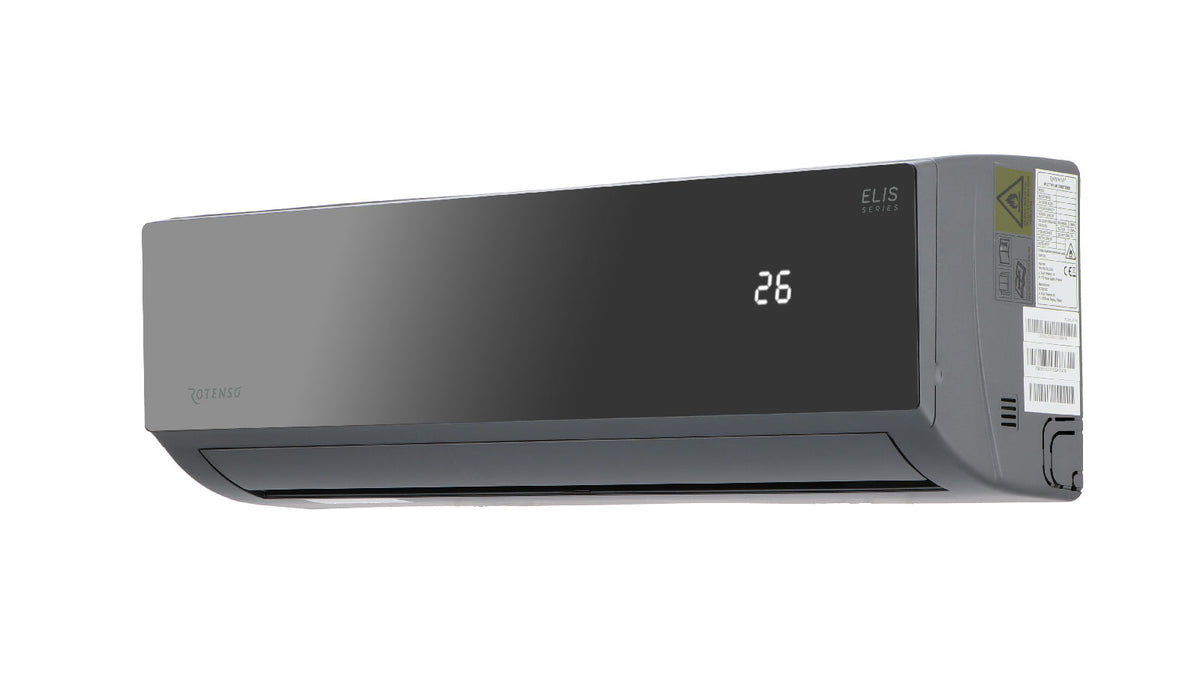 Rotenso Elis Black air conditioner, 2.6 kW to 6.8 kW, single-split wall-mounted unit set with digital inverter, WiFi, A++