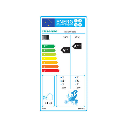 Hisense AHZ-044HCDS1 Monoblock heat pump air/water Hi-Therma 4.4kW (7KW) R32 A+++