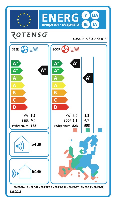 Energieeffizienzklasse für Kühlen