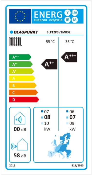 Blaupunkt Monoblock Wärmepumpe 12 kW BLP12P1V1MR32 Heizen / Kühlen, Mitsubishi Kompressor