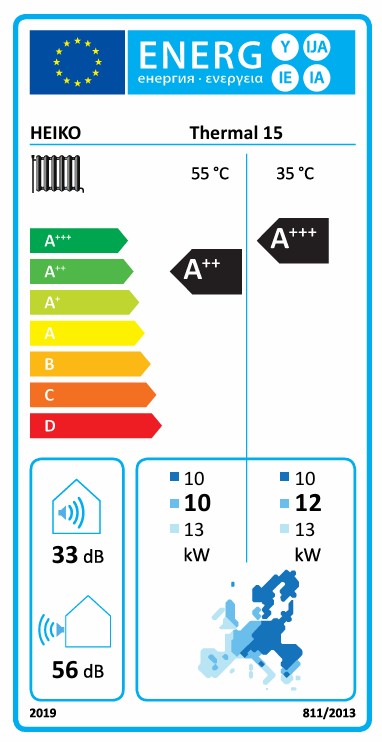 Heiko Thermal 15 | 3-phase 15kW monoblock heat pump ZH + DHW air-to-water BAFA heating cooling WiFi A+++