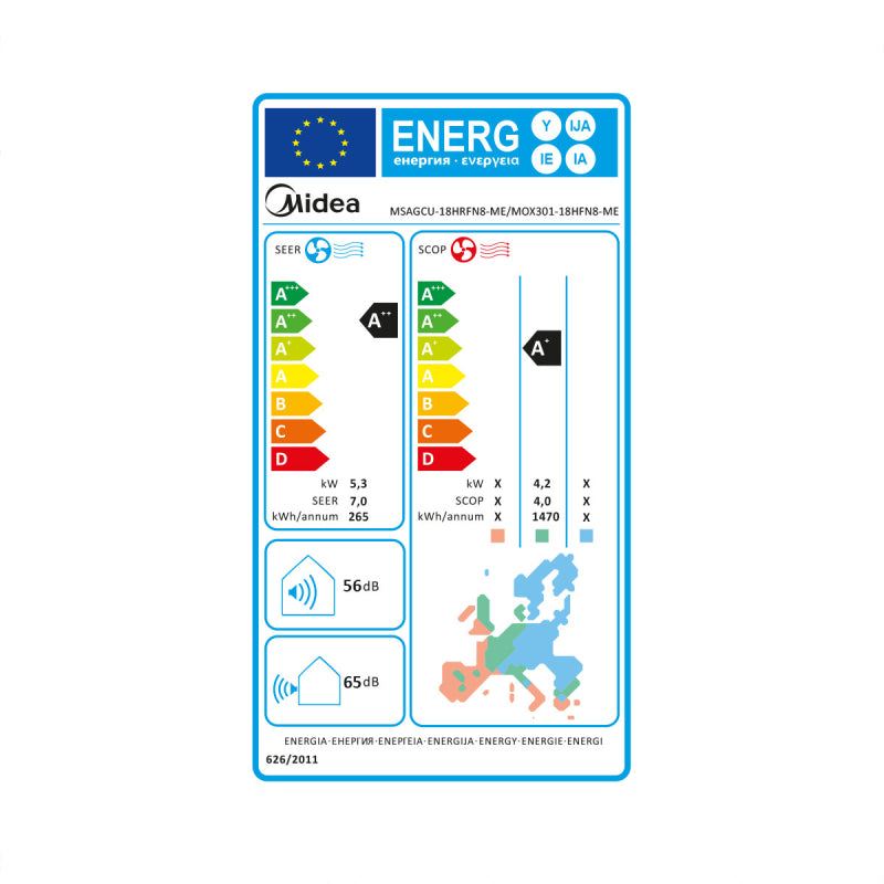 Energieeffizienzklasse für Kühlen