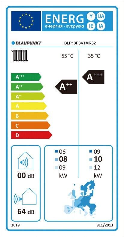 Blaupunkt Monoblock heat pump air/water 15 kW BLP15P3V2MR32 Wifi BAFA heating / cooling A+++
