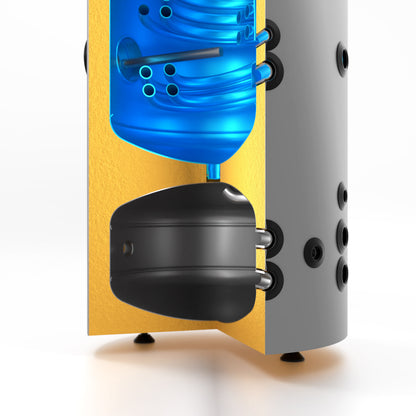 SUNEX FISH S24 210/60 X Kombispeicher - Warmwasserspeicher 210l und Pufferspeicher 60l mit Wärmetauscher
