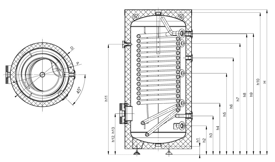 Sunex Wärmepumpe Komplettset 8 kW NEXUS M8 EVI Monoblock mit Brauchwasser und Pufferspeicher