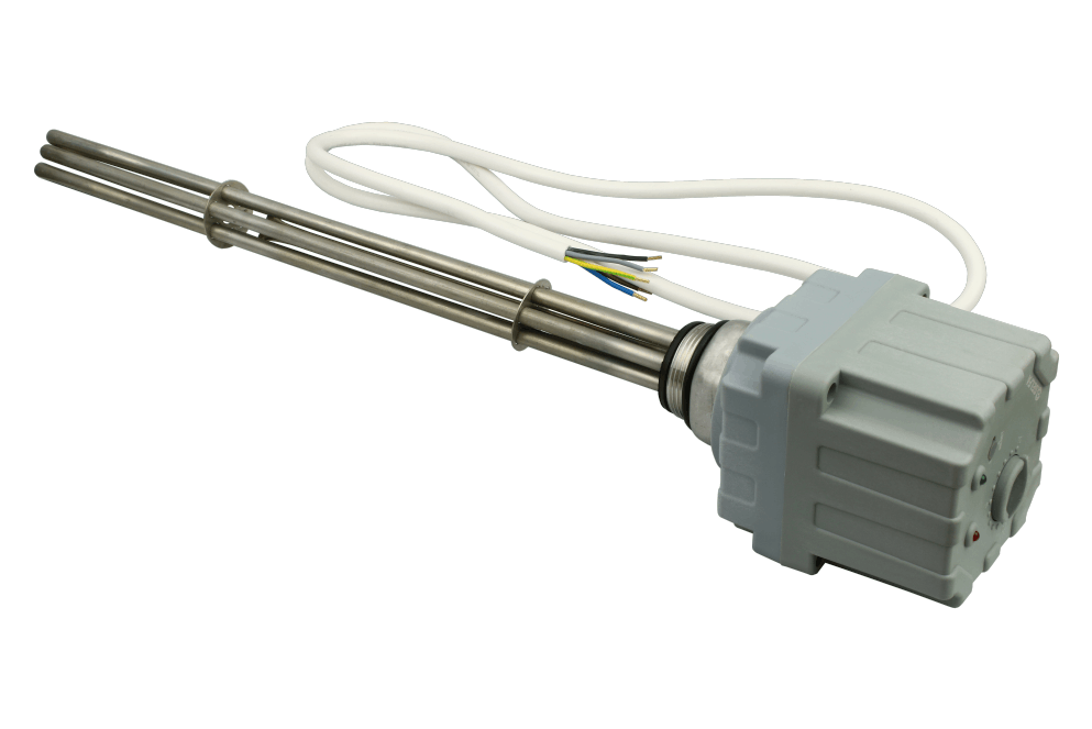 Electric Heating Element 3 / 4.5 / 6 / 7.5 / 9 / 12 kW GZ 6/4" 3*230V Stainless Steel, Immersion Heater with Thermostat for Buffer & Water Storage Tanks