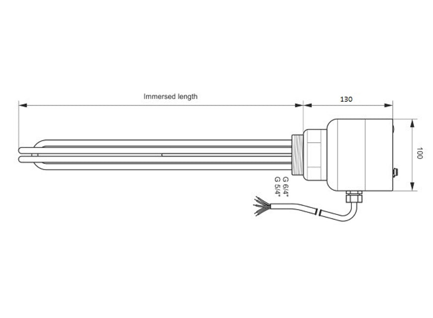 Immersion heater PV suitable 400V heating element 3 4.5 6 7.5 9kW buffer & water storage tank