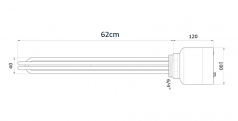 Immersion heater PV suitable 400V heating element 3 4.5 6 7.5 9kW buffer & water storage tank