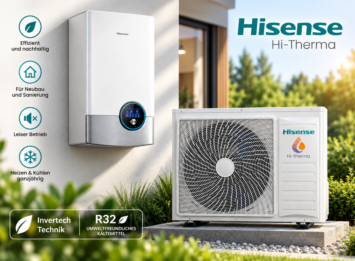 Sonderangebot Hisense Hi-Therma Split Wärmepumpe 8kW (11kW) Inneneinheit + Außeneinheit R32 A+++