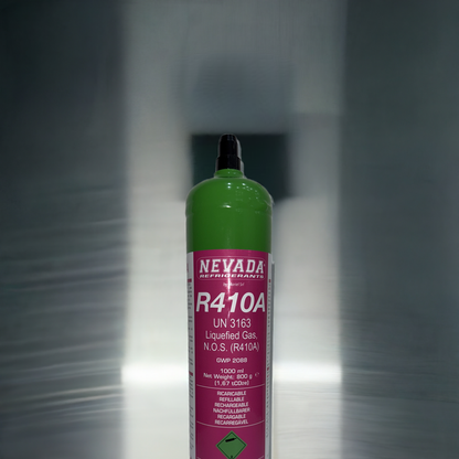 Refrigerant R32 780g with filling hose &amp; pressure gauge, for air conditioning &amp; heat pump