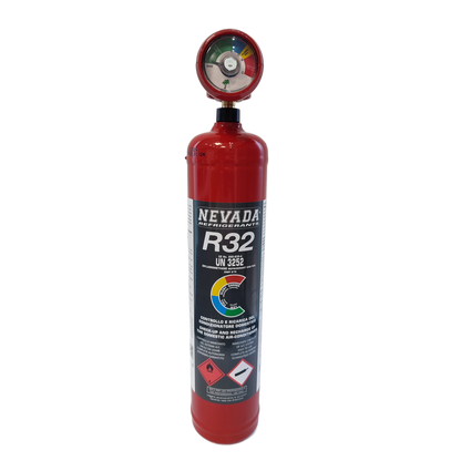 Kältemittel R32 780g mit Füllschlauch & Manometer, für Klimaanlage & Wärmepumpe