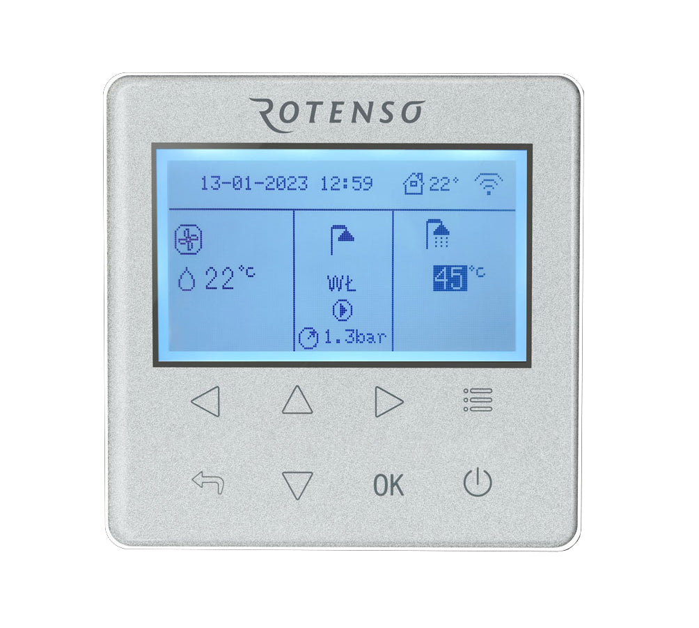 Rotenso Airmi Wärmepumpe Monoblock Luft-Wasser 10KW Black BAFA Wifi A+++, Heizen Kühlen