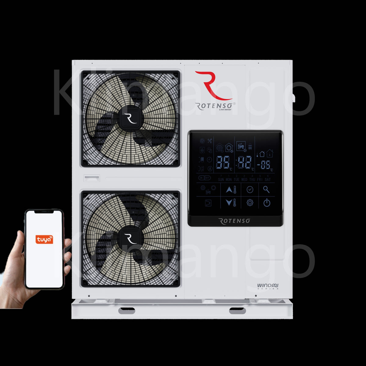 Rotenso Windmi Wärmepumpe Monoblock Luft-Wasser 14KW WIM140X3 BAFA Wifi A+++, Heizen Kühlen