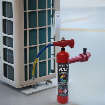 Kältemittel R32 780g mit Füllschlauch & Manometer, für Klimaanlage & Wärmepumpe