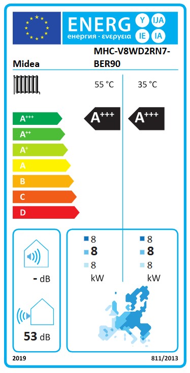 Midea M-Thermal Nature Mono MHC-V8WD2RN7-BER90 Monoblock Wärmepumpe 8kW R290