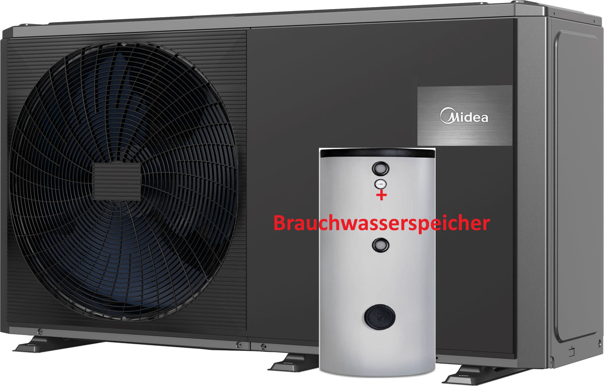 Midea MHC-V12WD2RN7-ER90 12kW Monoblock Wärmepumpe R290 - Pufferspeicher - Brauchwasserspeicher