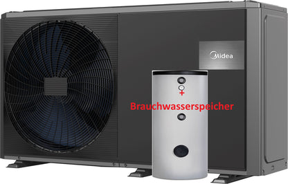 Midea MHC-V10WD2N7-E30 10kW Monoblock Wärmepumpe R290 - Pufferspeicher - Brauchwasserspeicher