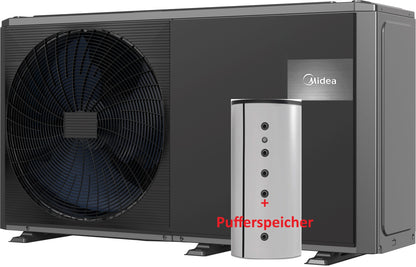 Midea MHC-V10WD2N7-E30 10kW Monoblock Wärmepumpe R290 - Pufferspeicher - Brauchwasserspeicher