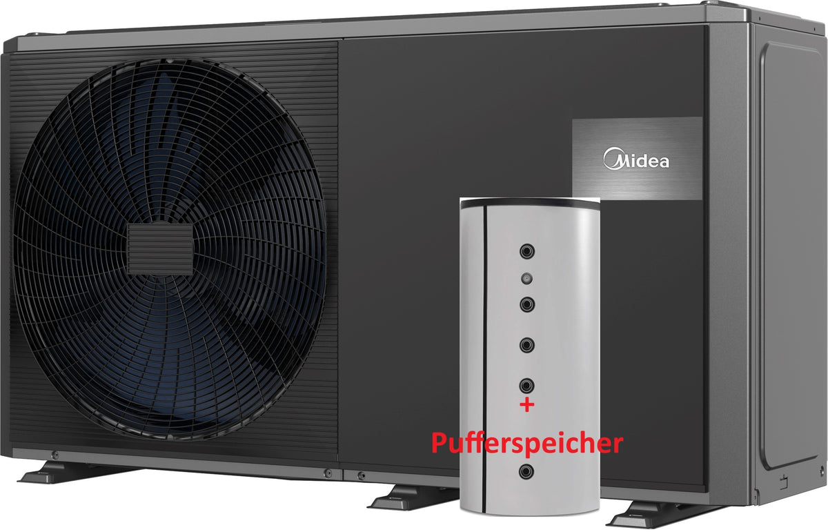 Midea MHC-V12WD2RN7-ER90 12kW Monoblock Wärmepumpe R290 - Pufferspeicher - Brauchwasserspeicher