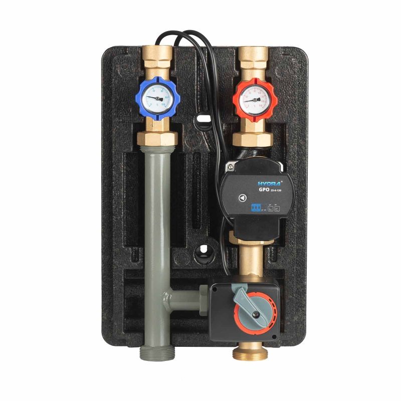 Pump group for central heating - with three-way mixing valve with servo motor - Hydra GPO S DN 25