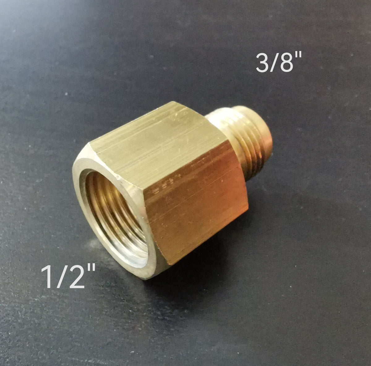 Kältemittelleitung Reduziernippel Messing F1/2" auf M3/8" Adapter Reduzierung Reduzierstück
