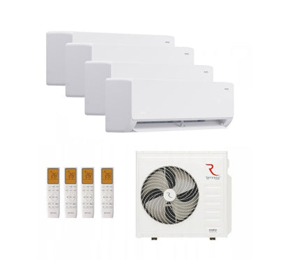 Rotenso Klimaanlage Roni 4x 2,6kW 9000BTU - Multisplit Wandgeräte-Set Digital Inverter WiFi A++