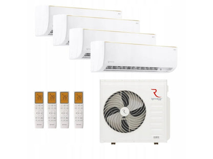 Rotenso Klimaanlage Roni 4x 3,5kW 12000BTU - Multisplit Wandgeräte-Set Digital Inverter WiFi A++