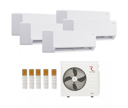 Rotenso Klimaanlage Roni 4x 3,5kW + 1x 2,6kW - Multisplit Wandgeräte-Set Digital Inverter WiFi A++