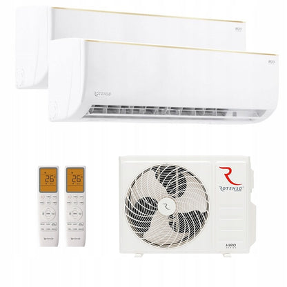 Rotenso Klimaanlage Roni 2x 3,5kW 12000BTU - Dual-Split Wandgeräte-Set Digital Inverter WiFi A++