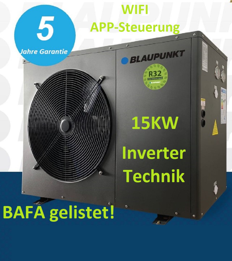 Blaupunkt Monoblock Wärmepumpe Luft/-Wasser 15 kW BLP15P3V2MR32 Wifi BAFA Heizen / Kühlen A+++