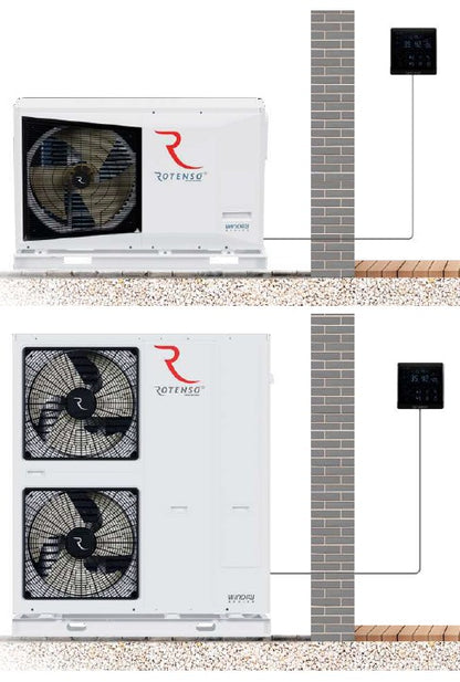 Rotenso Windmi Wärmepumpe Monoblock Luft-Wasser 14KW WIM140X3 BAFA Wifi A+++, Heizen Kühlen