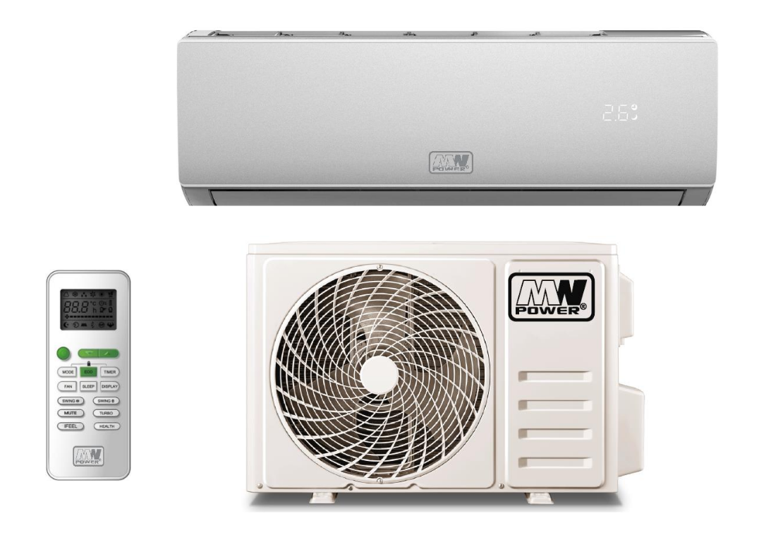 Klimaanlage MW POWER Alfa K 2,6 kW bis 6,8 kW Single-Split Wandgeräte-Set WiFi A++