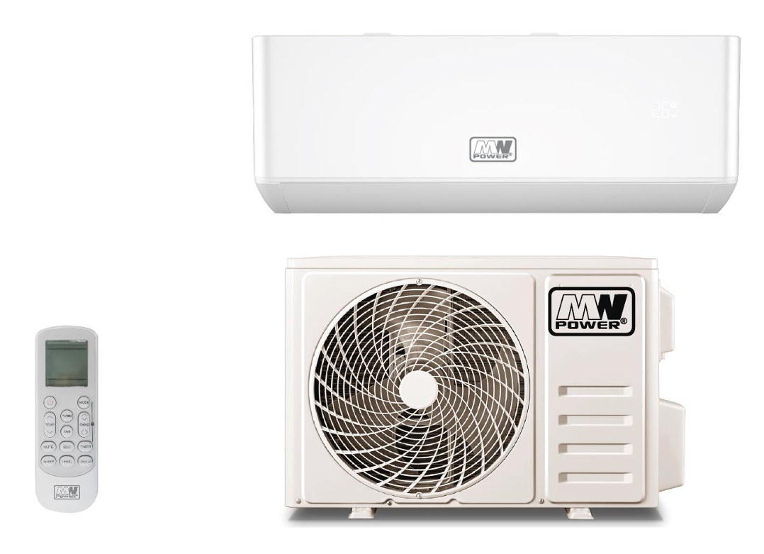 Klimaanlage MW POWER NORD K 2,6 kW bis 5,1 kW Single-Split Wandgeräte-Set WiFi A+++