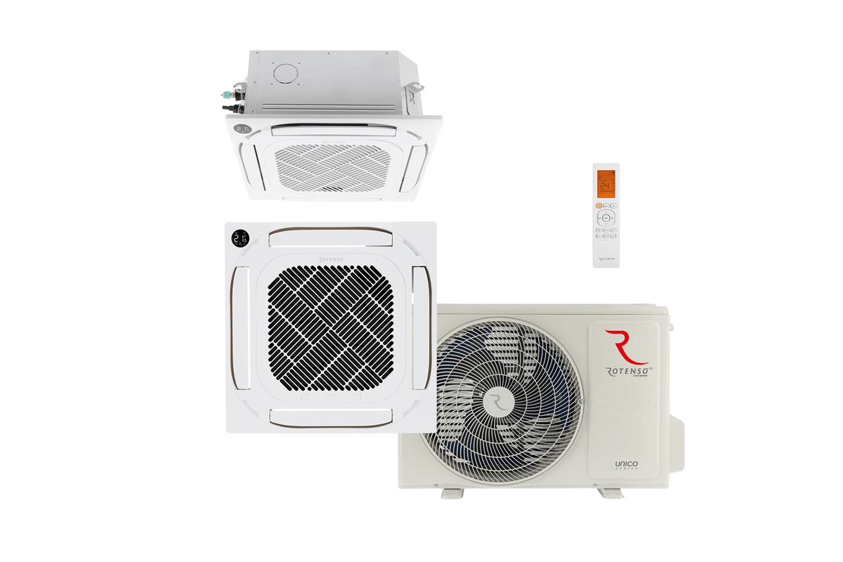 Rotenso LCAC Deckenkassette Tenji 7 kW bis 15,2 kW Single-Split Set Digital Inverter WiFi A++