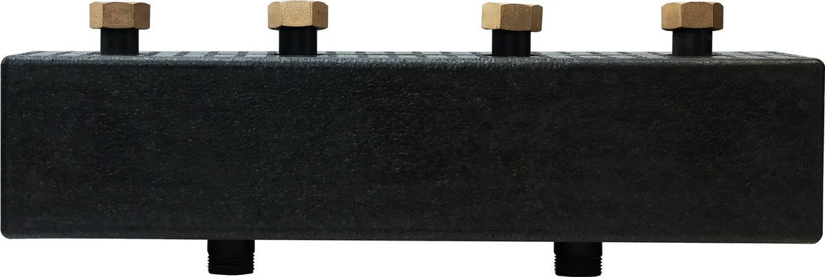 Heizkreisverteilerbalken für 2 Kreise - Verteilerbalken DN25 für Pumpengruppen - Sunex 2GPO DN25 125mm