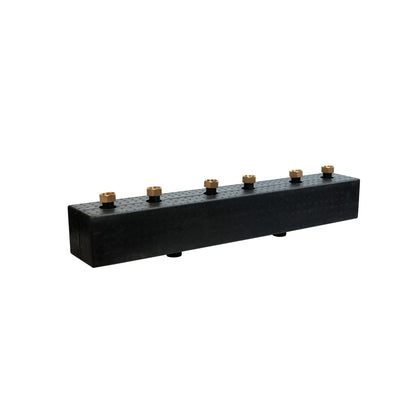 Heating circuit manifold for 3 circuits - DN25 manifold for pump groups - Sunex 3GPO DN25 125mm