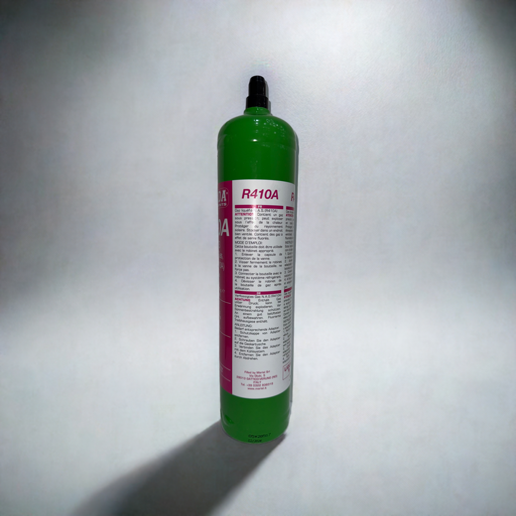 Refrigerant R32 780g with filling hose &amp; pressure gauge, for air conditioning &amp; heat pump