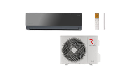 Rotenso Elis Black air conditioner, 2.6 kW to 6.8 kW, single-split wall-mounted unit set with digital inverter, WiFi, A++