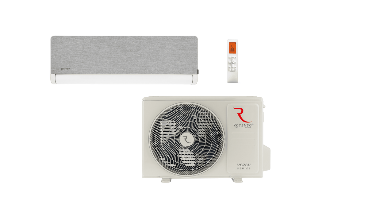Rotenso Klimaanlage Versu Cloth Caramel 2,6 kW bis 5,3 kW Single-Split Wandgeräte-Set Digital Inverter WiFi A+++